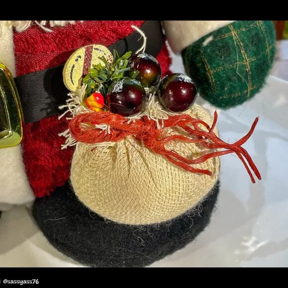 ▪️VTG▪️1990's Y2K Mixed Media Plush Santa Claus Home Decoration - Picture 5 of 9